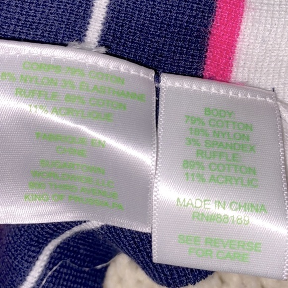 Lilly Pulitzer navy blue one shoulder knit top size large - Picture 4 of 6